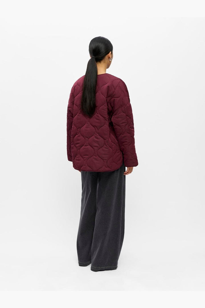 Object - Objallie Ls Lo Quilted Jacket - 5049337 Windsor Wine