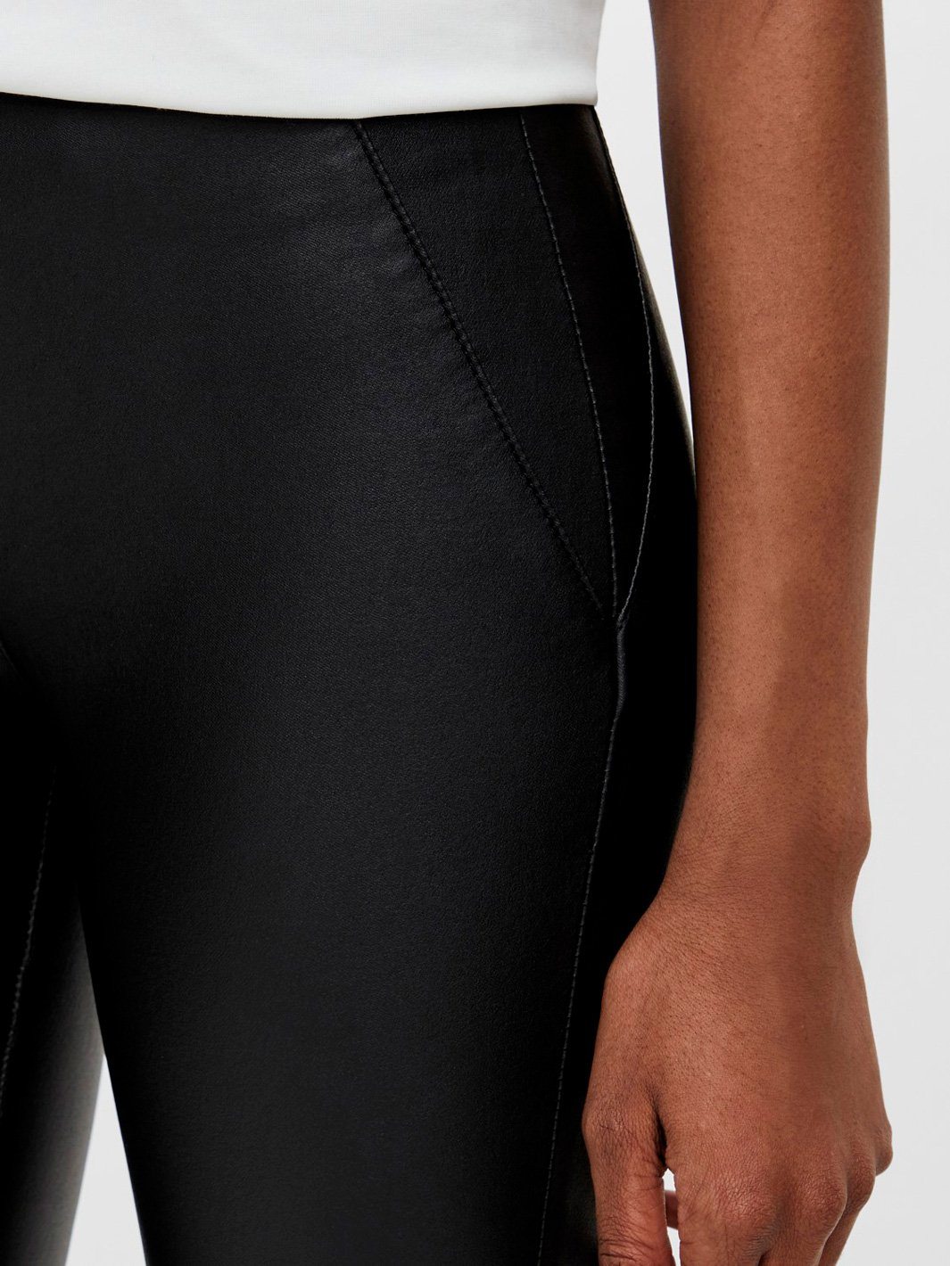 Object ObjBelle Mw Coated Leggings Black - Main Image