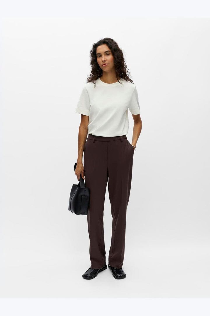 Object - Objlisa Straight Pant - 4955012 Seal Brown