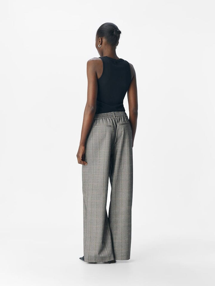 Object - Objlisa Wide Pant - 4789079 Black Humus + Tannin Bukser 