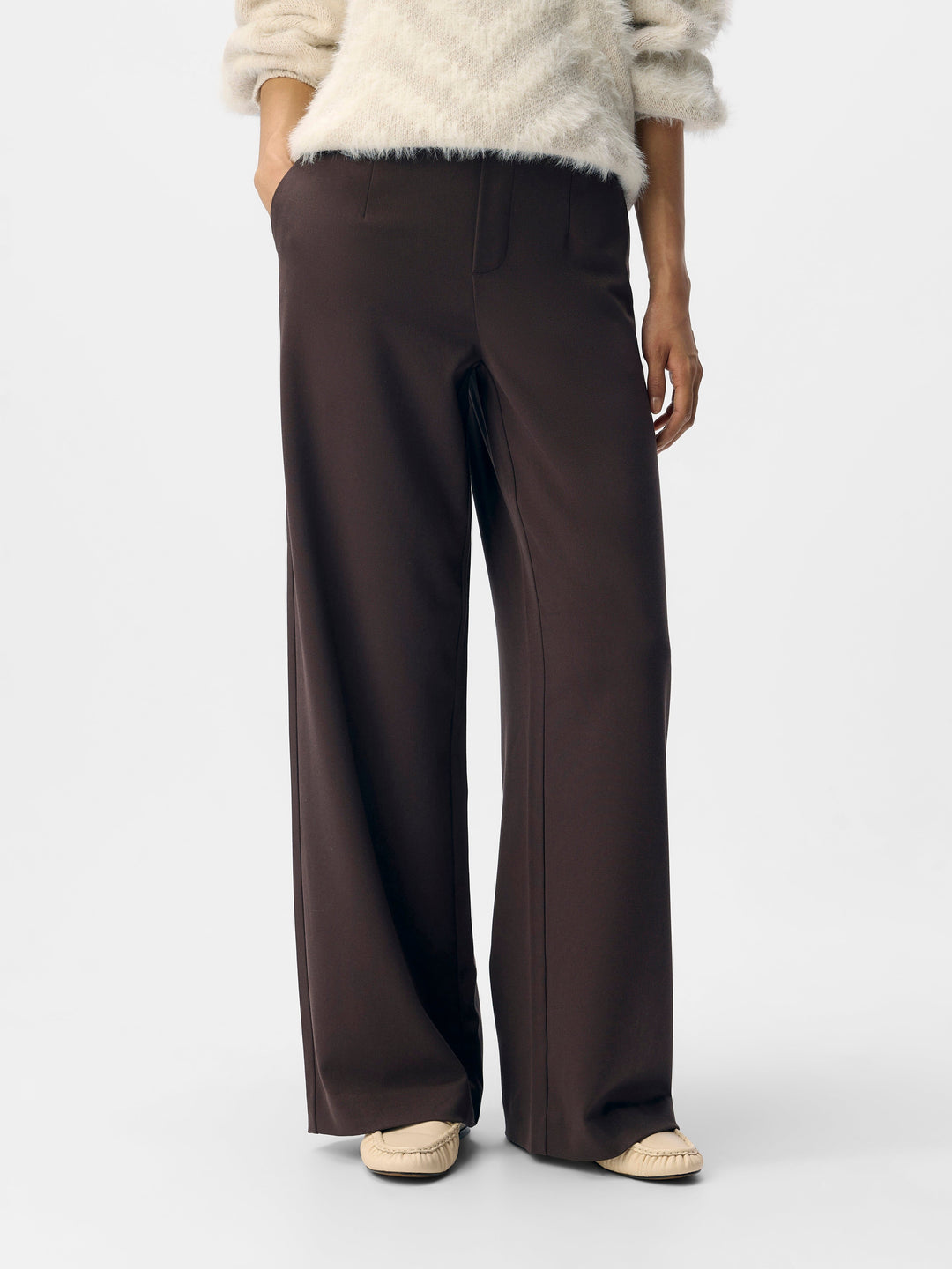 Object - Objlisa Wide Pant - 4856910 Seal Brown