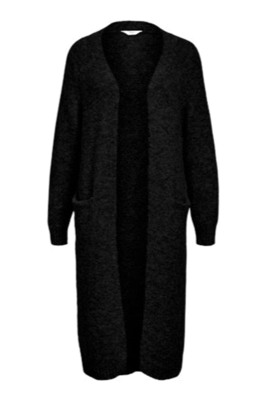 Object - Objmilu Ls Lo Long Knit Cardigan - 4856915 Black Cardigans 