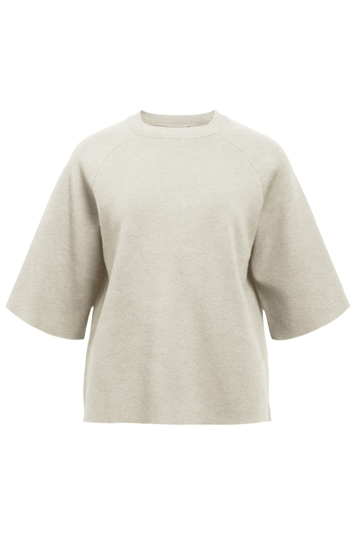 Object - Objreynard 2/4 Knit Pullover - 4856928 Silver Gray