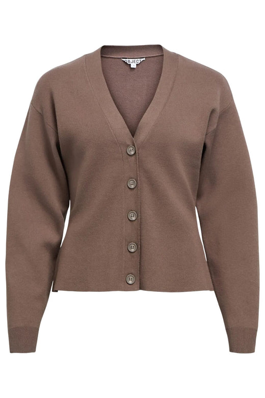 Object - Objreynard Ls Sli Cardigan - 4856931 Morel Cardigans 
