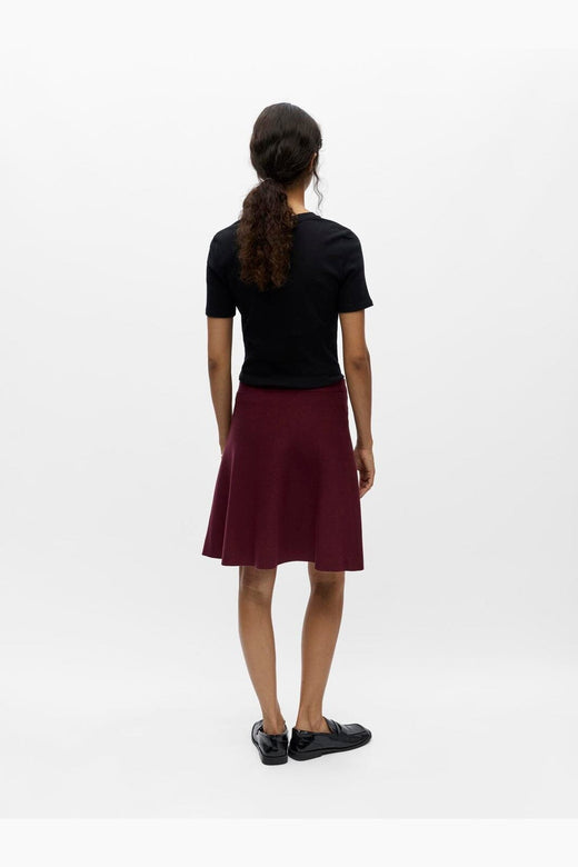 Object - Objreynard Short Knit Skirt - 5131844 Windsor Wine
