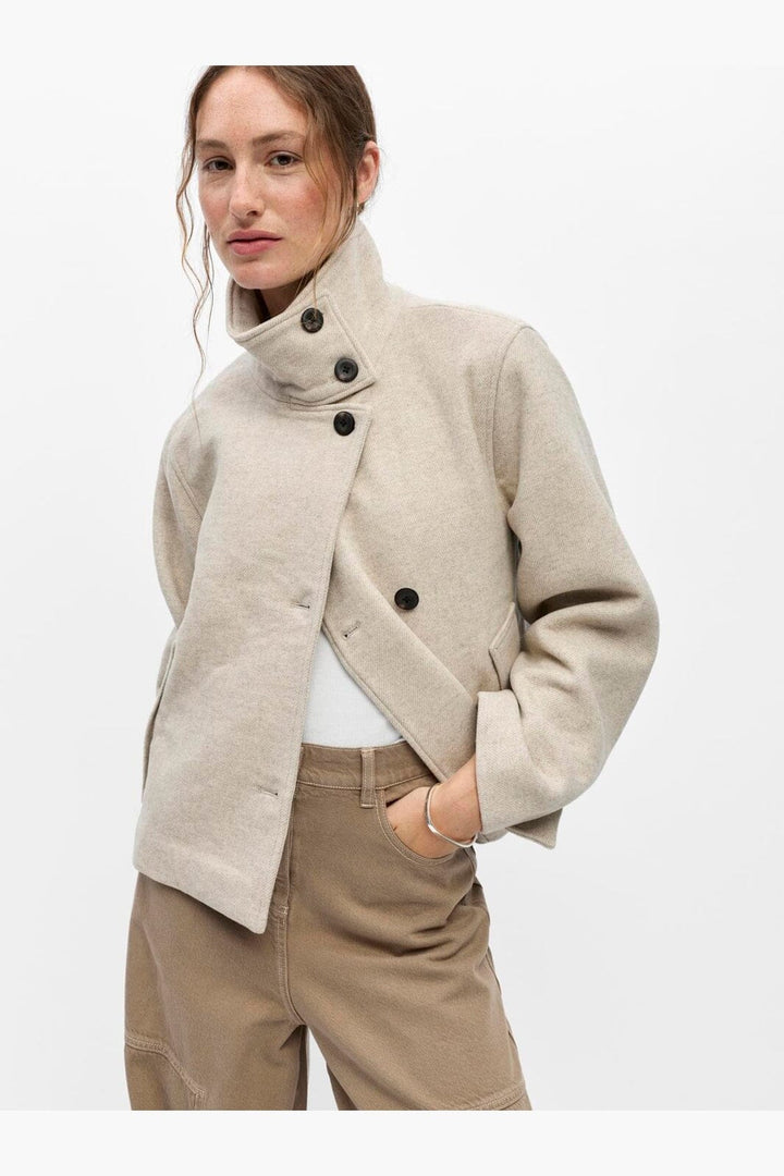 Object - Objriki Re Short Jacket - 5088173 Birch Melange