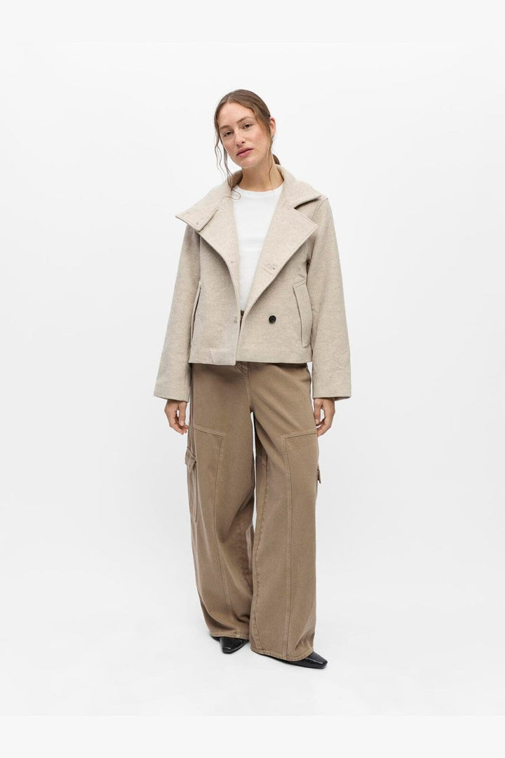 Object - Objriki Re Short Jacket - 5088173 Birch Melange