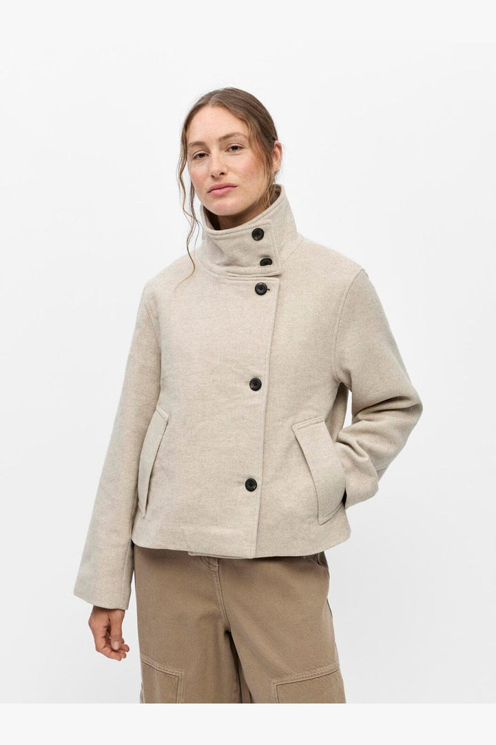 Object - Objriki Re Short Jacket - 5088173 Birch Melange