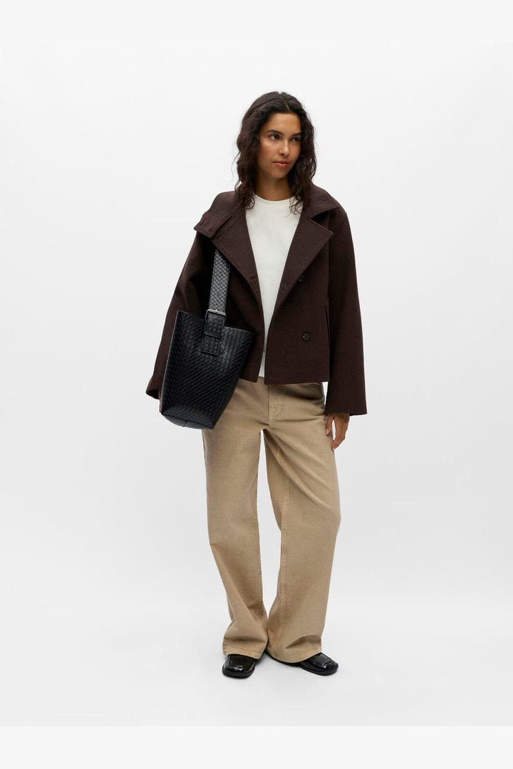 Object - Objriki Re Short Jacket - 5103986 Seal Brown
