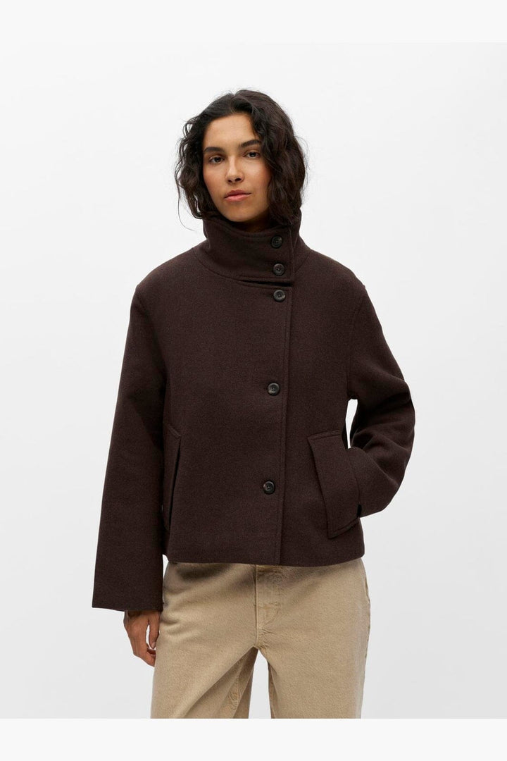 Object - Objriki Re Short Jacket - 5103986 Seal Brown