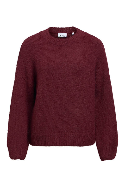 Object - Objsaggia Ls Lo Pullover - 5122479 Windsor Wine Melange