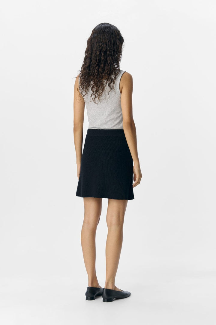 Object - Objviola Re Short Knit Skirt - 4803561 Black Nederdele 