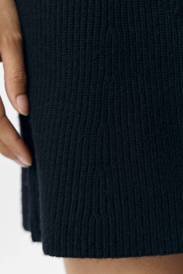 Object - Objviola Re Short Knit Skirt - 4803561 Black Nederdele 