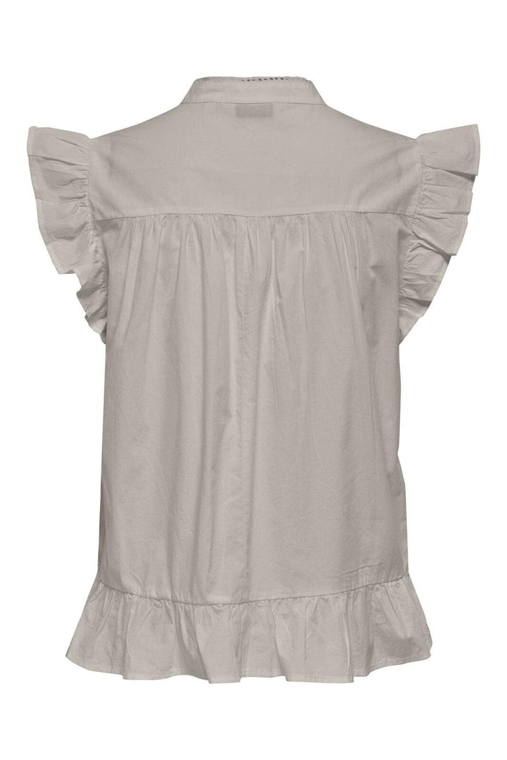 Only - Onladda S/L V-Neck Top - 4957296 Chateau Gray