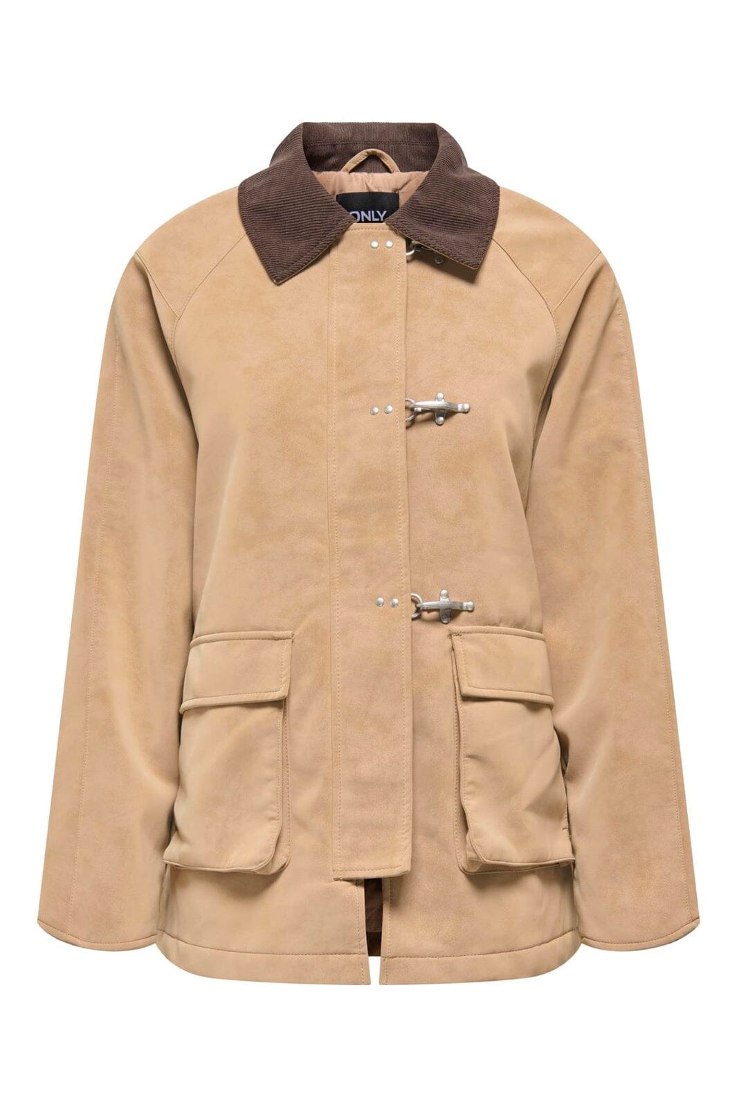 Only - Onlaggie Faux Suede Contrast Jacket - 4960014 Tannin