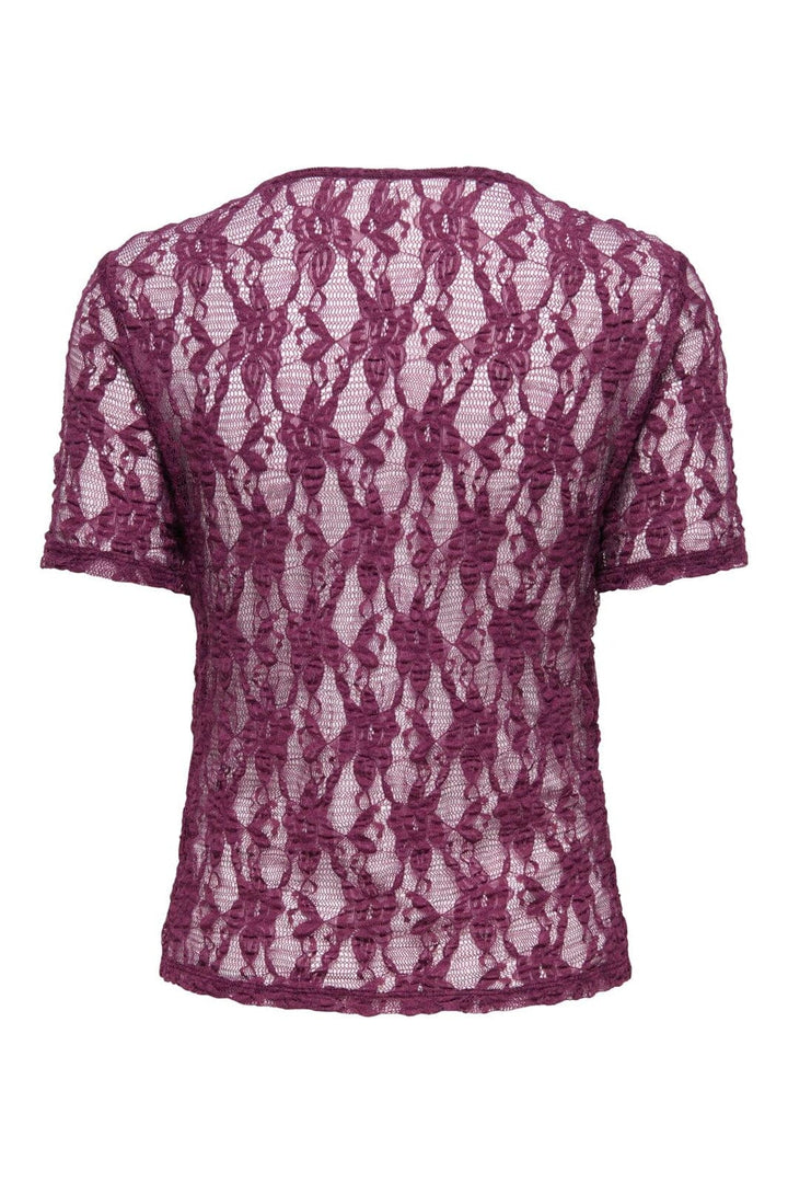 Only - Onlalba S/S Lace Top - 5174334 Fig