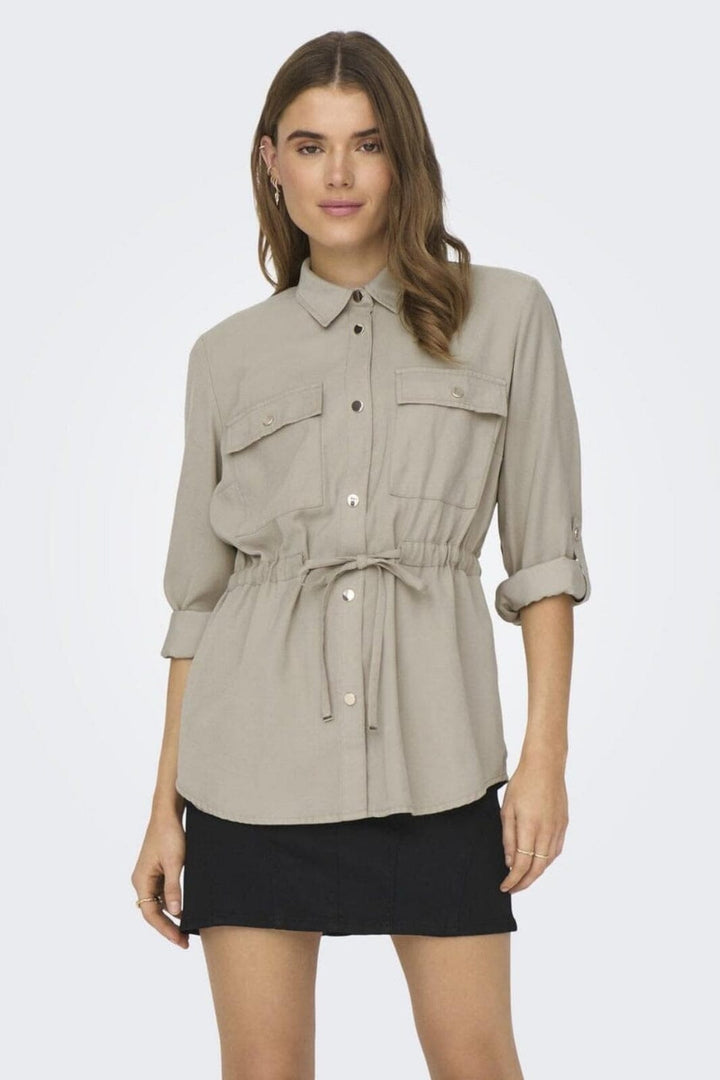 Only - Onlaris Life 4/5 Fem Cargo Jacket Cc - 4383044 Pure Cashmere