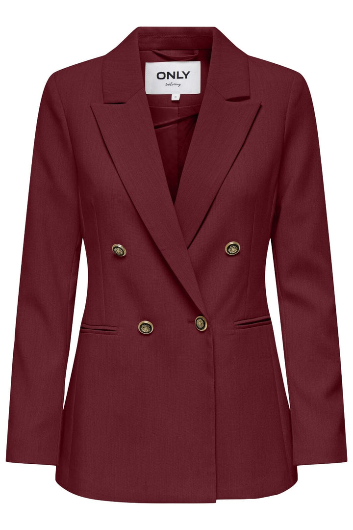 Only - Onlastrid Life L/S Fit Blazer Tlr - 4854187 Cabernet