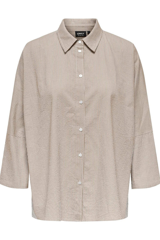 Only - Onlaugusta Shirt - 4745745 Feather Gray Cloud Dancer Skjorter 