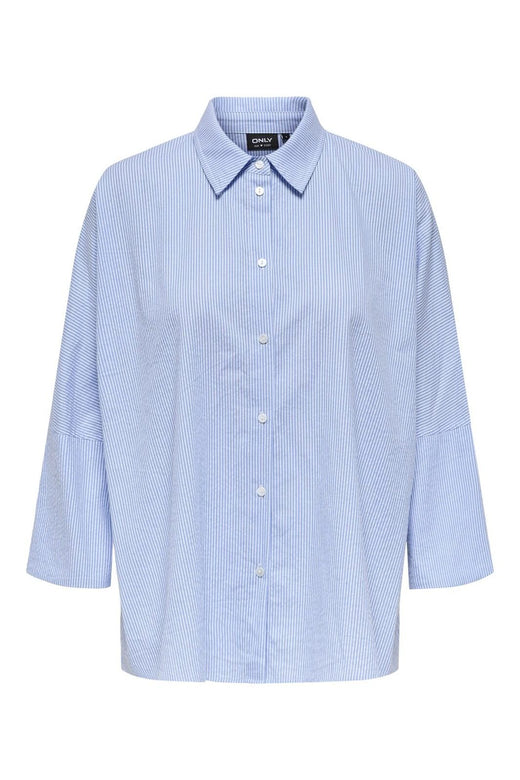 Only - Onlaugusta Shirt - 4745753 Cloud Dancer Blue Stripes