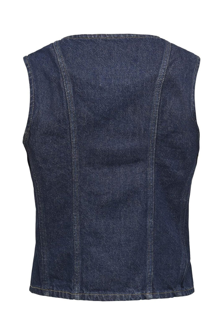 Only - Onlaya S/L Fitted Vest Tai - 4869959 Dark Blue Denim