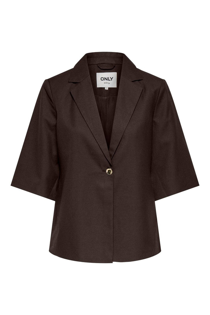 Only - Onlbaia 2/4 Linen Bl Blazer Tlr - 5083270 Coffee Bean
