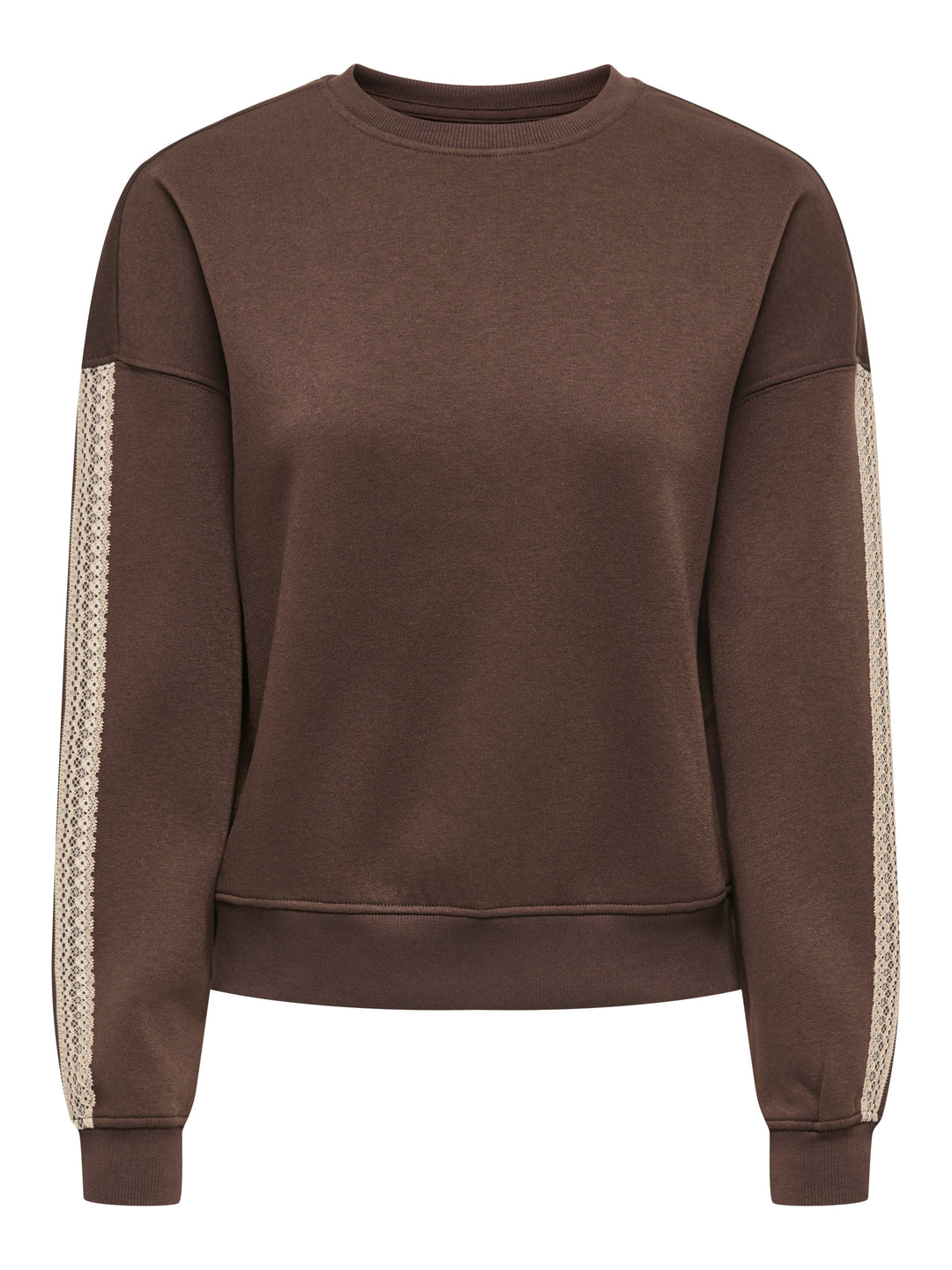 Only - Onlbeauty L/S Crew Neck Swt - 5190774 Coffee Bean Lace Irish Cream Sweatshirts 