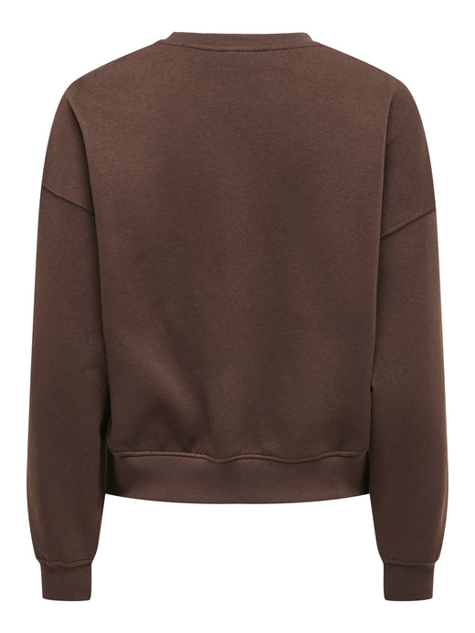 Only - Onlbeauty L/S Crew Neck Swt - 5190774 Coffee Bean Lace Irish Cream Sweatshirts 