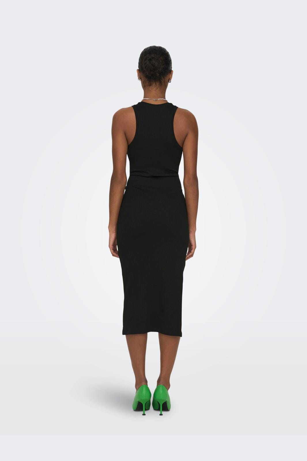 Only, Onlbelfast S/L Midi Dress Jrs, Black