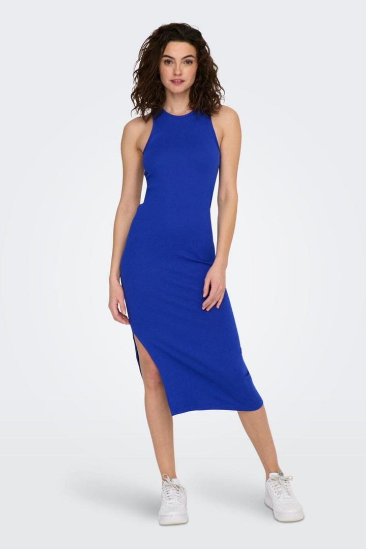 Only - Onlbelfast S/L Midi Dress Jrs - 4251180 Surf The Web Kjoler 