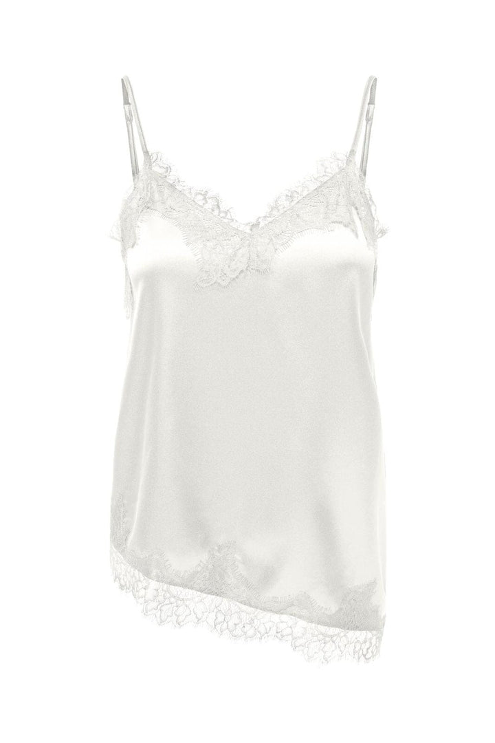 Only - Onlbella Strap Satin Lace Top - 5083914 Cloud Dancer