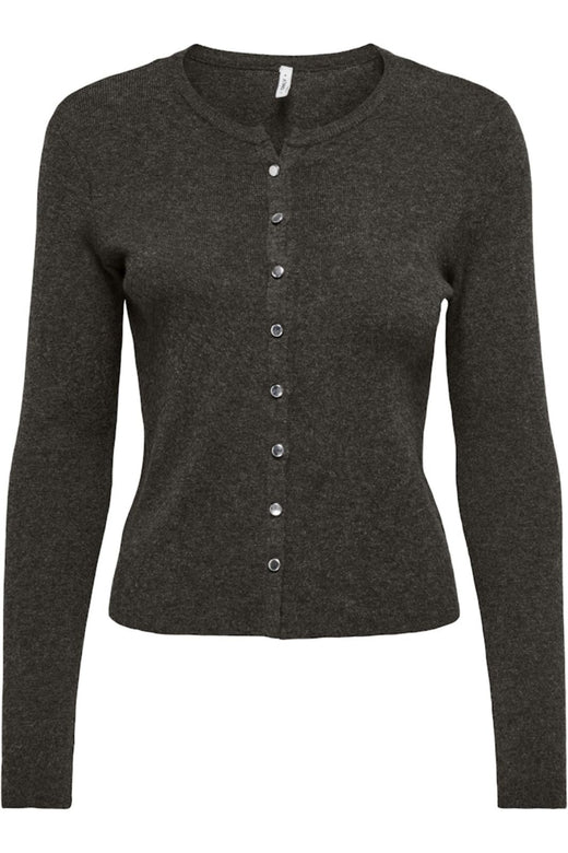 Only - Onlbillie Ls Fitted Cardigan Cc Knt - 4852649 Chocolate Torte Melange Cardigans 