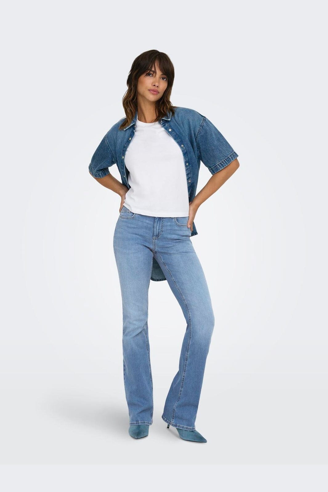 Only - Onlblush Back Pock Fla Tai222 Dnmnoos - 4665682 Medium Blue Denim
