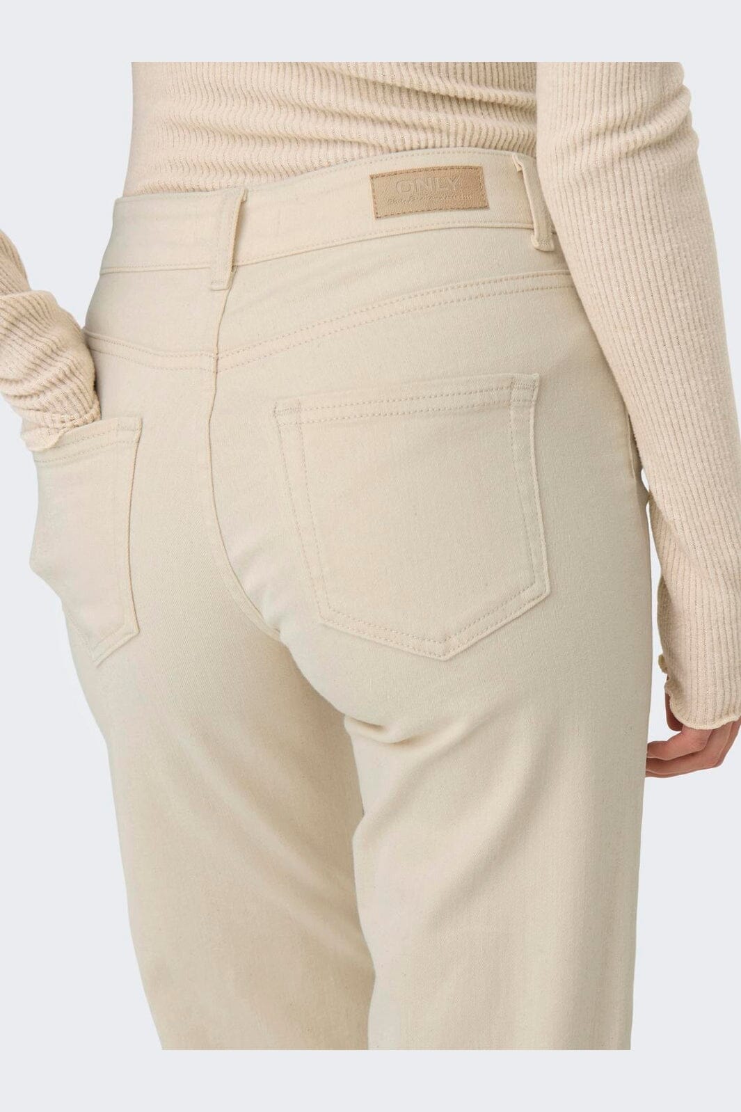 Only - Onlblush Mid Straight Dot - 4641414 Ecru