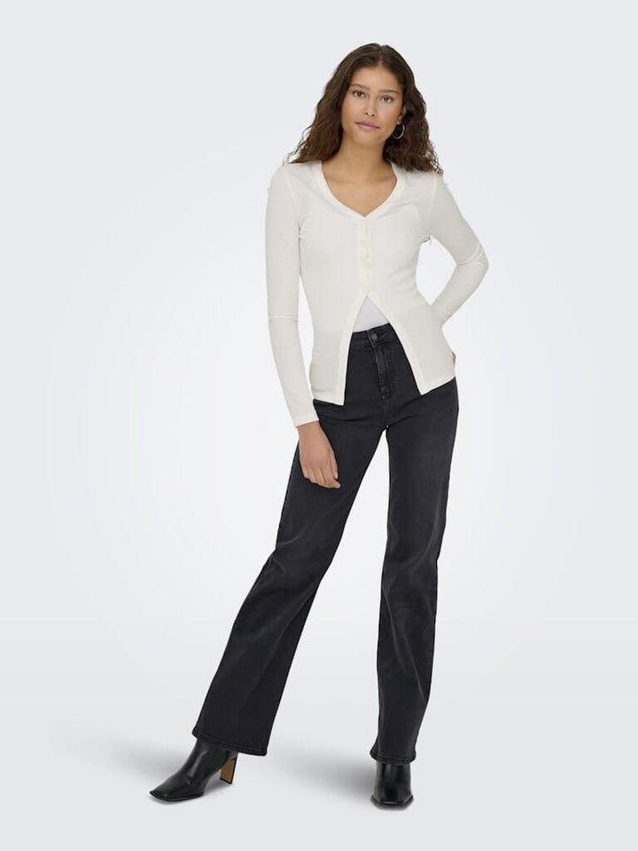 Only - Onlbora L/S Cardigan - 4956937 Cloud Dancer Cardigans 