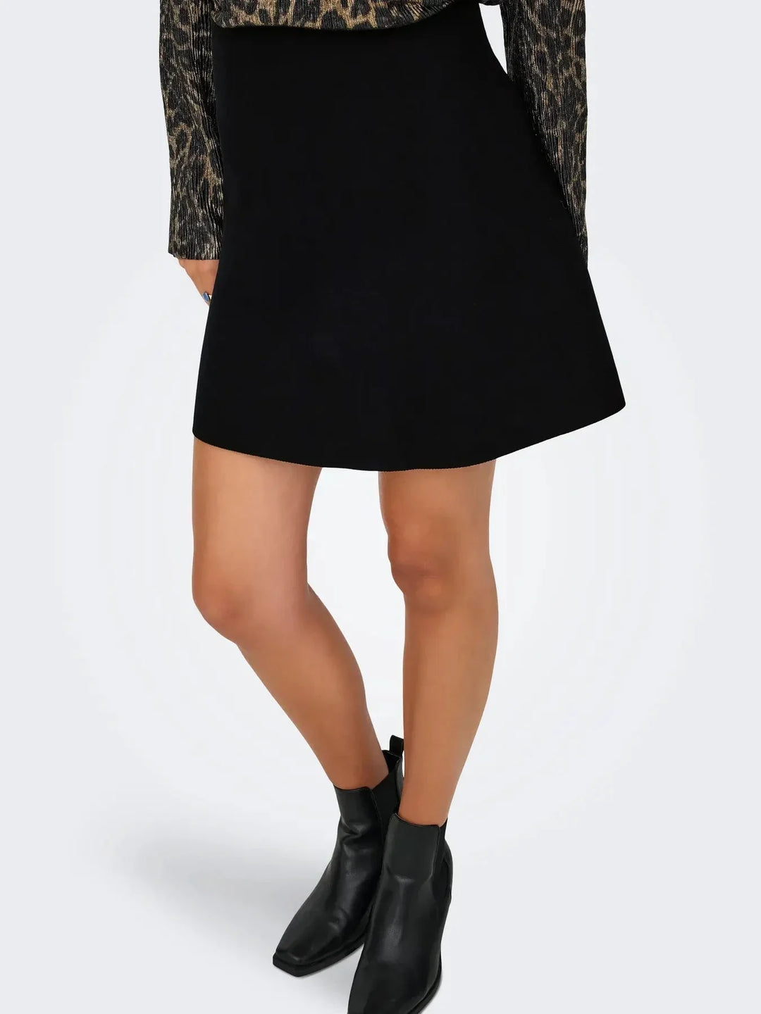 Only - Onlcalina Skirt Knt - 4919404 Black Nederdele 
