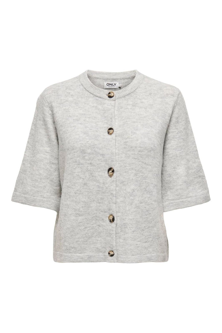 Only - Onlcamilla S/S Cardigan Knt - 4758829 Light Grey Melange