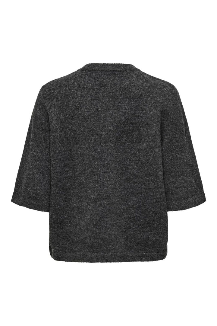 Only - Onlcamilla S/S Cardigan Knt - 4807878 Dark Grey Melange