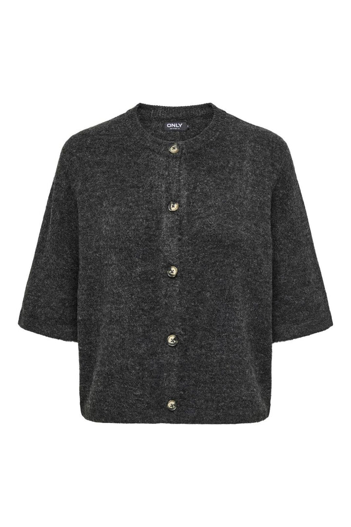 Only - Onlcamilla S/S Cardigan Knt - 4807878 Dark Grey Melange
