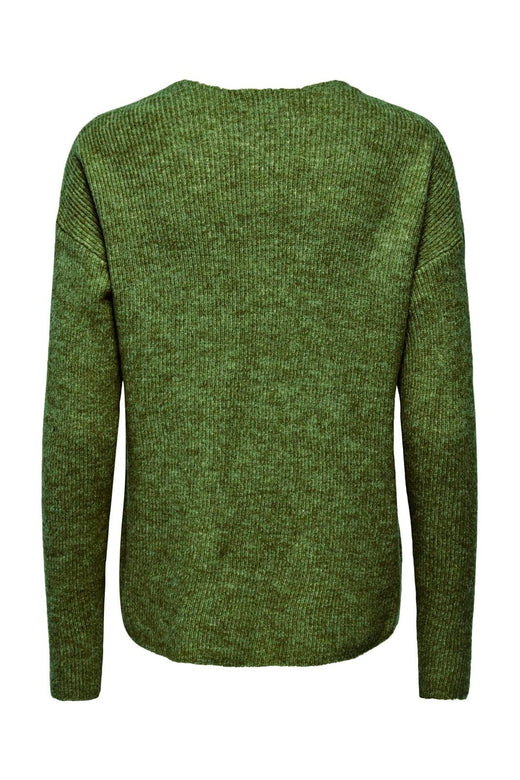 Only - Onlcamilla V-Neck L/S Pullover Knt - 5202703 Forest Night Melange