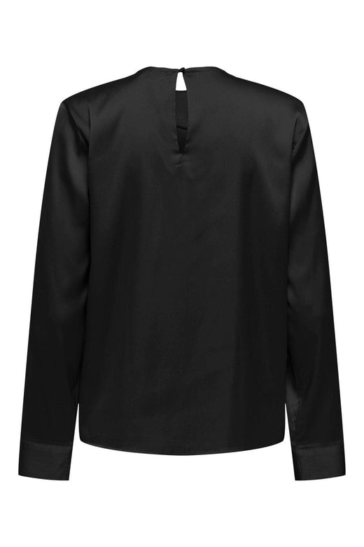 Only - Onlcamille Ls Satin Deatil Top - 4892574 Black