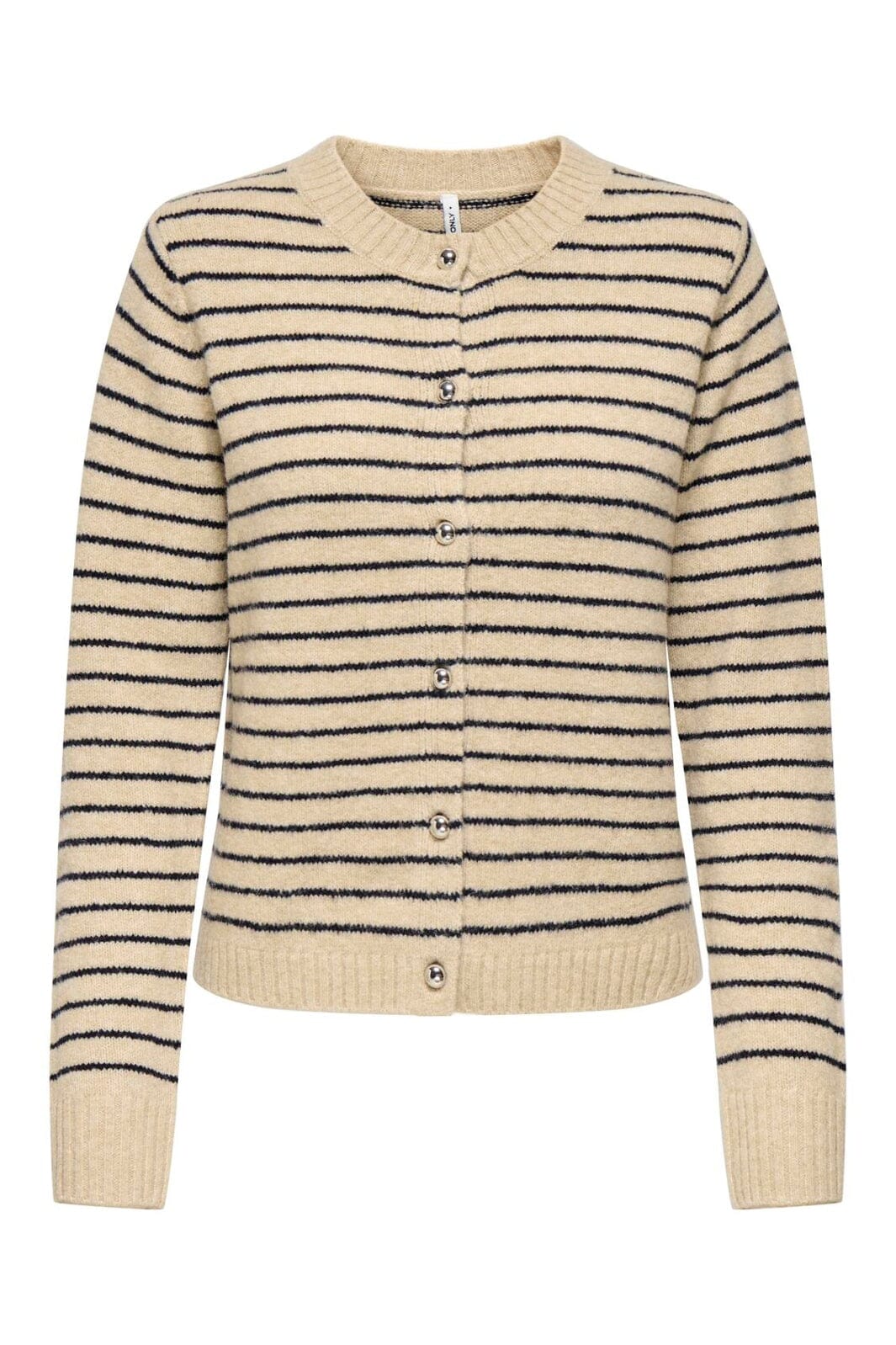 Only - Onlchester Life Ls Stripe Cardi Cc Knt - 4917596 Humus Niht Sky/Mel/Silver Button