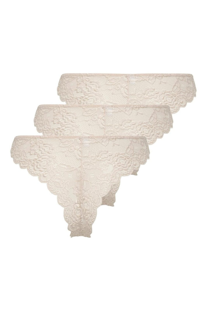 Only - Onlchloe Lace Brazil 3-Pack Acc - 4801850 Peach Taffy X3