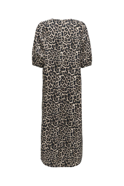 Only - Onlclara S/S Puff Sleeve Midi Dress - 4944973 Black Leo