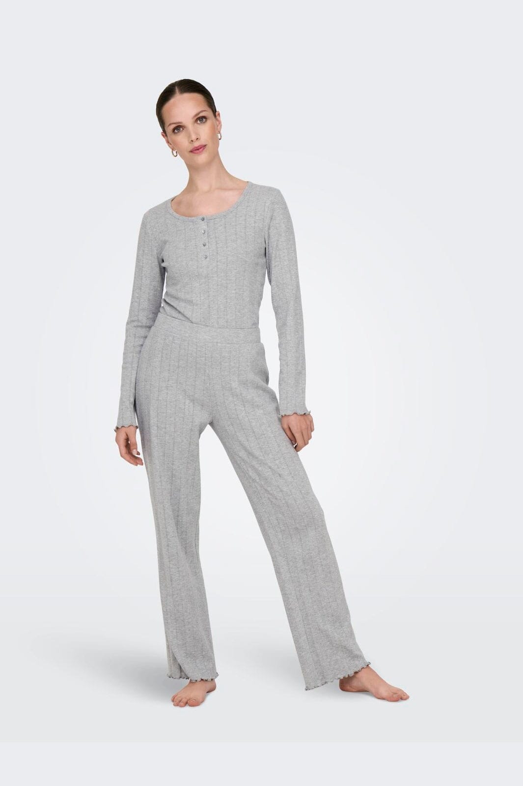 Only - Onlcozy Pyjamas Set Acc - 4655860 Light Grey Melange