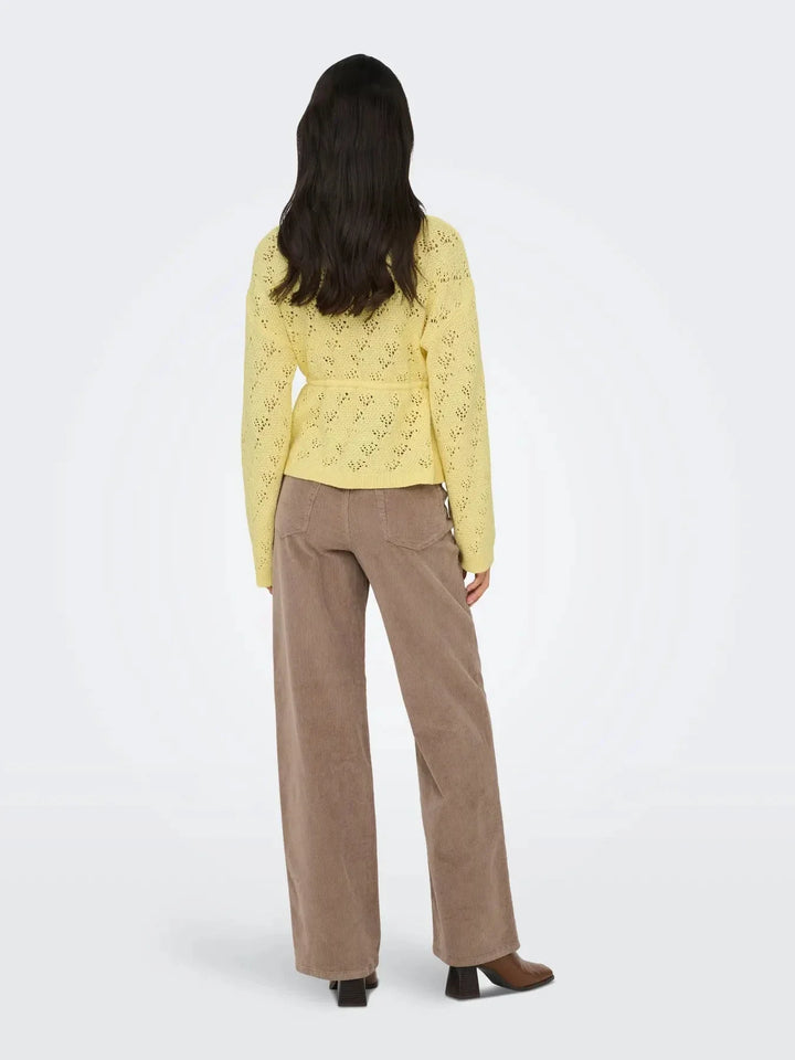 Only - Onlelke Life Ls Cardigan Cc Knt - 4976276 Sunlight Silver Heart Button Cardigans 