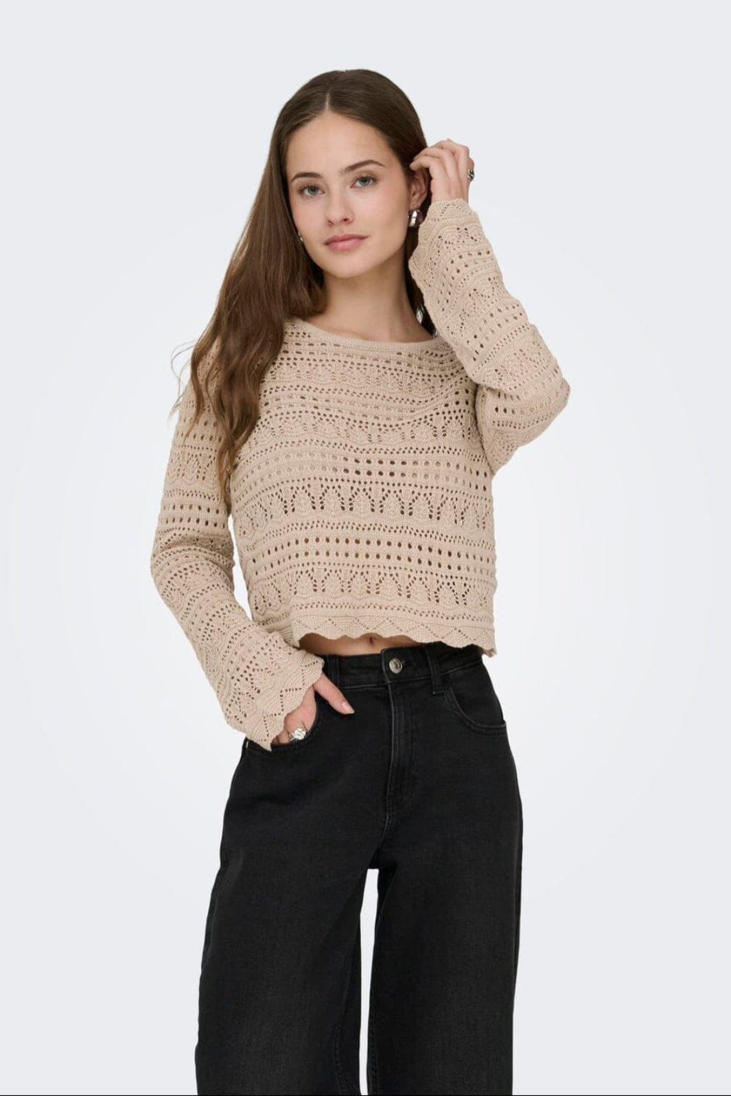 Only - Onlelke Life Ls Pullover Knt - 4984661 Oxford Tan