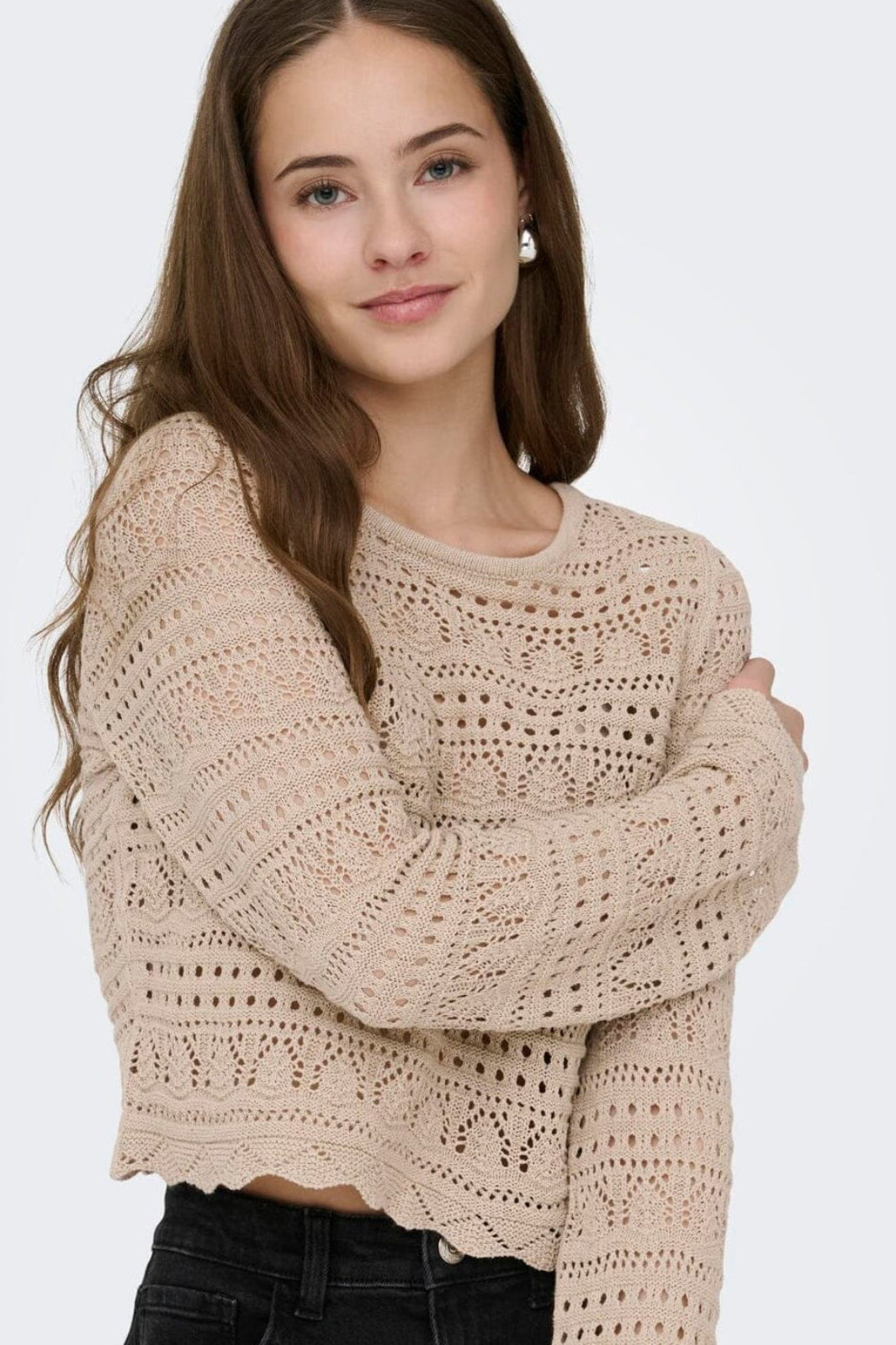 Only - Onlelke Life Ls Pullover Knt - 4984661 Oxford Tan