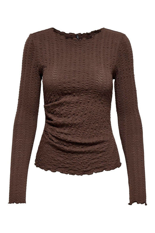 Only - Onlella L/S Ruching Top - 4952822 Chocolate Martini
