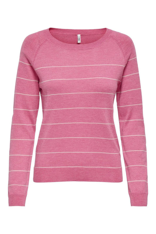 Only - Onlemmi Ls Raglan O-Neck Cc Knt - 4915453 Wild Orchid Mel/Cloud Dancer/Wide